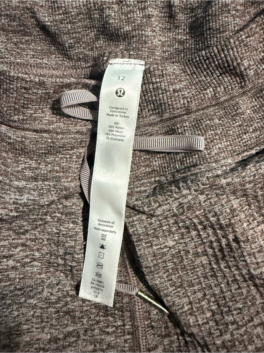 lululemon athletica Brown Textured Knit Pants